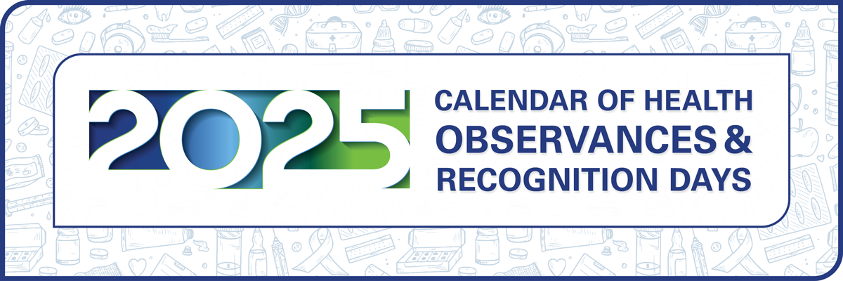 Calendar of Health Observances Page Masthead