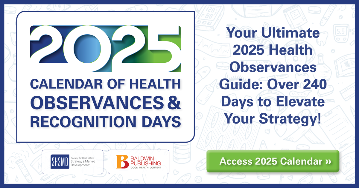 Calendar of Health Observances & Recognition Days SHSMD